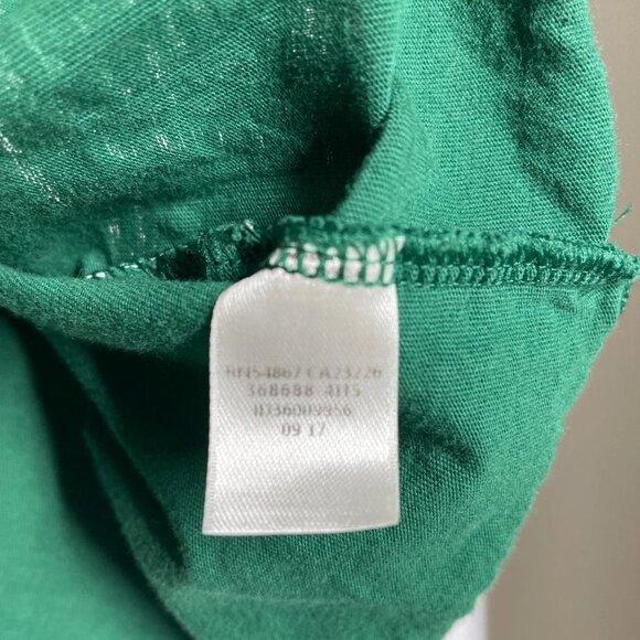 Pink Victoria's Secret Womens Green Long Sleeve Logo Text Cropped T-Shirt Size M - Picture 4 of 9